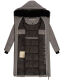 Marikoo Zuraraa XVI Damen lange Winterjacke B989 Grau Größe XXL - Gr. 44