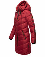 Marikoo Armasa lange Damen Winter Steppjacke Dark Red Größe XL - Gr. 42