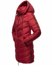 Marikoo Armasa lange Damen Winter Steppjacke Dark Red Größe XL - Gr. 42