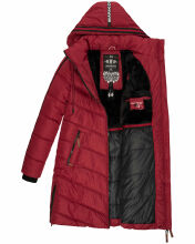 Marikoo Armasa lange Damen Winter Steppjacke Dark Red Größe XL - Gr. 42