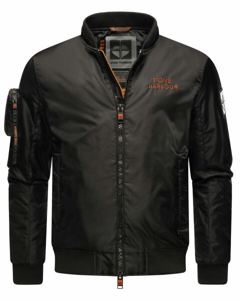 Stone Harbour Berkoo Herren Bomber Jacke Schwarz Größe XXXL - Gr. 3XL