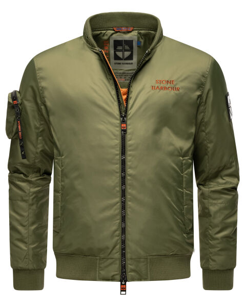 Stone Harbour Berkoo Herren Bomber Jacke Olive Größe XXL - Gr. 2XL