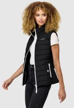 Marikoo Reimii leichte Damen Stepp Weste Schwarz Größe 3XL - Gr. 46