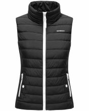 Marikoo Reimii leichte Damen Stepp Weste Schwarz Größe 3XL - Gr. 46