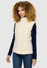 Marikoo Reimii leichte Damen Stepp Weste Cream Größe 3XL - Gr. 46