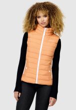 Marikoo Reimii leichte Damen Stepp Weste Apricot Sorbet Größe 3XL - Gr. 46