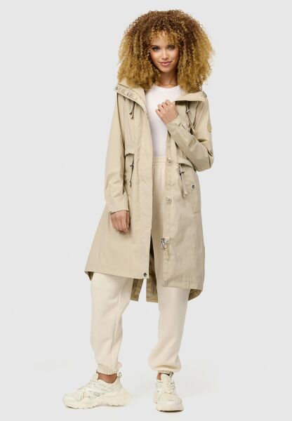 Navahoo Silberperle leichte Damen Übergangs Jacke Beige Größe S - Gr. 36