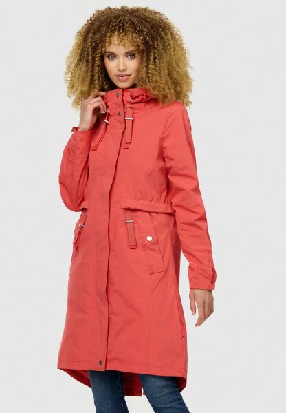 Navahoo Silberperle leichte Damen Übergangs Jacke Coral Red Größe XXXL - Gr. 43