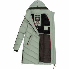 Marikoo Armasa lange Damen Winter Steppjacke Smokey Mint Größe M - Gr. 38