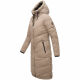 Marikoo Benikoo Damen lange Winterjacke Taupe Grey-Größe M - Gr. 38