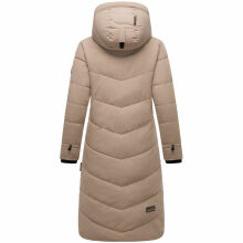 Marikoo Benikoo Damen lange Winterjacke Taupe Grey-Größe L - Gr. 40