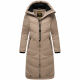 Marikoo Benikoo Damen lange Winterjacke Taupe Grey-Größe L - Gr. 40