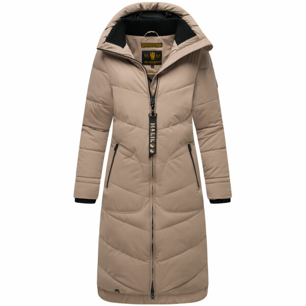 Marikoo Benikoo Damen lange Winterjacke Taupe Grey-Größe XXL - Gr. 44