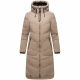 Marikoo Benikoo Damen lange Winterjacke Taupe Grey-Größe XXL - Gr. 44