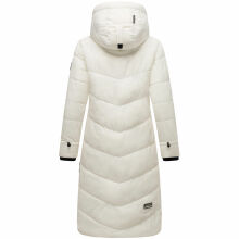 Marikoo Benikoo Damen lange Winterjacke Offwhite-Größe XXL - Gr. 44