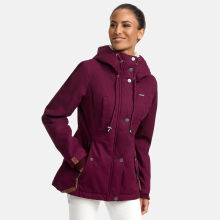 Marikoo Bikoo Damen gefütterte Winterjacke mit Teddyfell Weinrot Größe XXXL - Gr. 46