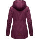 Marikoo Bikoo Damen gefütterte Winterjacke mit Teddyfell Weinrot Größe XXXL - Gr. 46