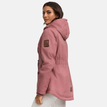 Marikoo Bikoo Damen gefütterte Winterjacke mit Teddyfell Terracotta Größe XXXL - Gr. 46
