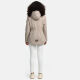 Marikoo Bikoo Damen gefütterte Winterjacke mit Teddyfell Light Taupe Größe S - Gr. 36