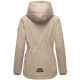 Marikoo Bikoo Damen gefütterte Winterjacke mit Teddyfell Light Taupe Größe XL - Gr. 42
