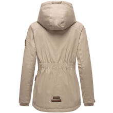 Marikoo Bikoo Damen gefütterte Winterjacke mit Teddyfell Light Taupe Größe XXL - Gr. 44