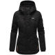 Marikoo Bikoo Damen gefütterte Winterjacke mit Teddyfell Schwarz - Schwarz Größe M - Gr. 38