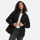 Marikoo Bikoo Damen gefütterte Winterjacke mit Teddyfell Schwarz - Schwarz Größe L - Gr. 40