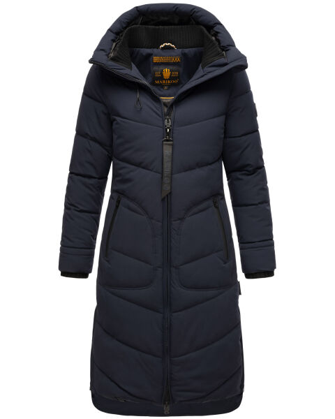 Marikoo Benikoo Damen lange Winterjacke Navy-Größe 3XL - Gr. 46