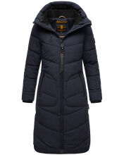 Marikoo Benikoo Damen lange Winterjacke Navy-Größe 3XL - Gr. 46