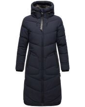 Marikoo Benikoo Damen lange Winterjacke Navy-Größe 3XL - Gr. 46