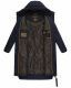Marikoo Benikoo Damen lange Winterjacke Navy-Größe 3XL - Gr. 46