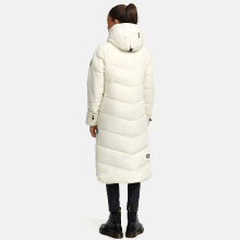 Marikoo Benikoo Damen lange Winterjacke Offwhite-Größe 3XL - Gr. 46