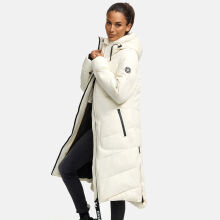 Marikoo Benikoo Damen lange Winterjacke Offwhite-Größe 3XL - Gr. 46