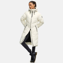 Marikoo Benikoo Damen lange Winterjacke Offwhite-Größe 3XL - Gr. 46