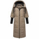 Navahoo Ciao Miau Damen lange Winterjacke B988 Taupe Grey Größe XS - Gr. 34