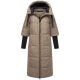 Navahoo Ciao Miau Damen lange Winterjacke B988 Taupe Grey Größe XXL - Gr. 44