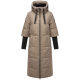 Navahoo Ciao Miau Damen lange Winterjacke B988 Taupe Grey Größe XXL - Gr. 44