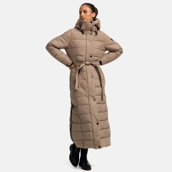 Navahoo Das Teil XIV Damen Winter Steppmantel Taupe Grey-Größe XXL - Gr. 44