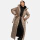 Navahoo Das Teil XIV Damen Winter Steppmantel Taupe Grey-Größe XXL - Gr. 44