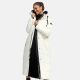 Navahoo Hingucker Damen lange Winterjacke Offwhite Größe M - Gr. 38