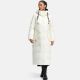 Navahoo Hingucker Damen lange Winterjacke Offwhite Größe M - Gr. 38