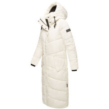 Navahoo Hingucker Damen lange Winterjacke Offwhite Größe XL - Gr. 42