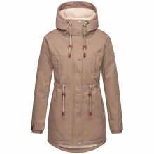 Navahoo Ireliaa Damen Winterjacke Taupe Grey Größe L - Gr. 40
