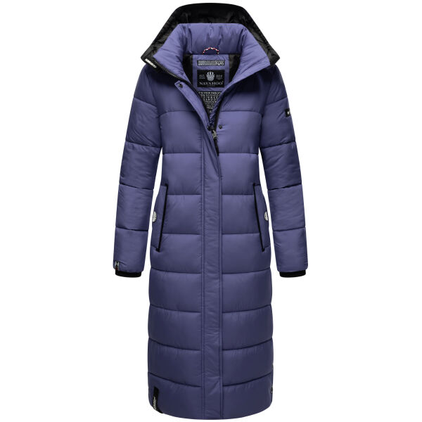 Navahoo Isalie Damen lange Winterjacke gesteppt Blue Violet Größe XS - Gr. 34