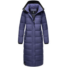 Navahoo Isalie Damen lange Winterjacke gesteppt Blue Violet Größe XS - Gr. 34