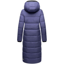 Navahoo Isalie Damen lange Winterjacke gesteppt Blue Violet Größe XS - Gr. 34