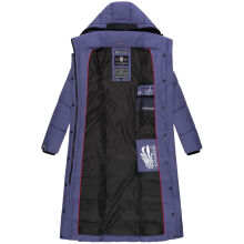 Navahoo Isalie Damen lange Winterjacke gesteppt Blue Violet Größe XS - Gr. 34