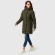 Marikoo Karumikoo Damen Winter Steppjacke Dark Olive Größe XXXL - Gr. 46