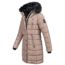 Navahoo Lotusblüte Princess Damen lange Winter Steppjacke Taupe Grey Größe L - Gr. 40