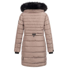 Navahoo Lotusblüte Princess Damen lange Winter Steppjacke Taupe Grey Größe L - Gr. 40